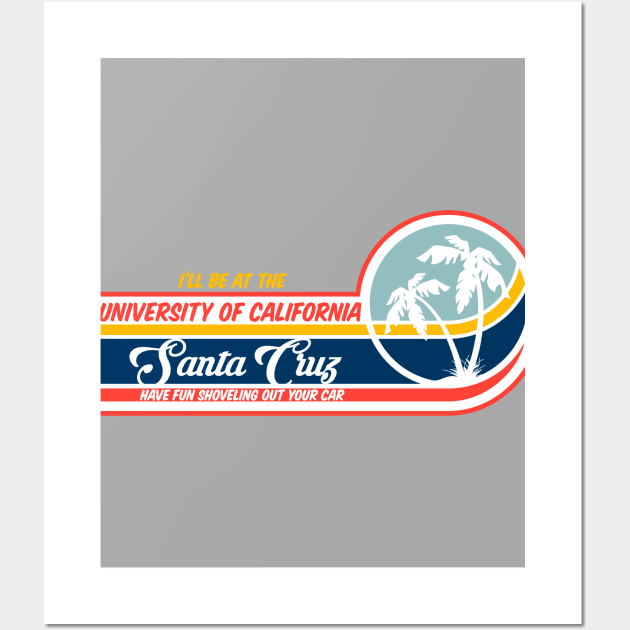 UC Santa Cruz UCSC Classic Surfer Design Wall Art by Vector Deluxe